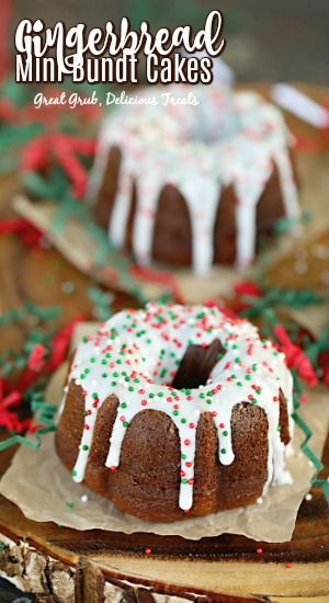 Gingerbread Mini Bundt Cakes Gingerbread Cakes, Mini Bunt Cake, Mini Bundt Cakes Recipes, Mini Torte, Mini Bundt, Mini Bundt Cakes, Recipes Cake, Cake Easy, Gingerbread Recipe