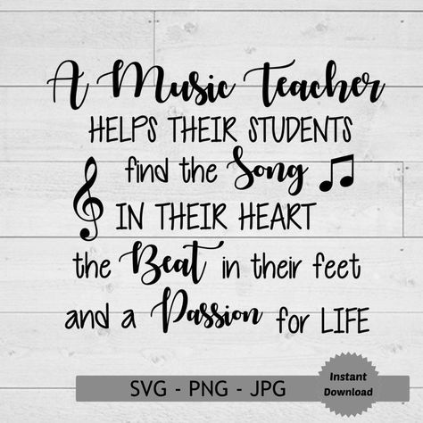 Music Teacher Svg Teacher Svg Teaching Svg Music Notes Svg | Etsy Music Teacher Svg, Music Teacher Quotes Thank You, Music Teacher Ideas, Music Teachers, Thank You Music Teacher, Music Teacher Appreciation, Music Teacher Gifts Diy, Music Sayings, Music Art Ideas