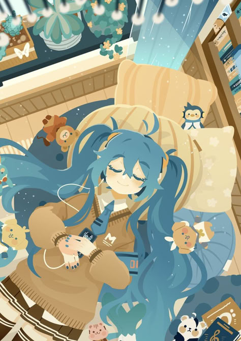 Miku Art, Miku Hatsune Chibi, Miku Hatsune Vocaloid, Vocaloid Characters, Miku Vocaloid, Miku Hatsune, Cute Art Styles, Project Sekai, Cute Doodles