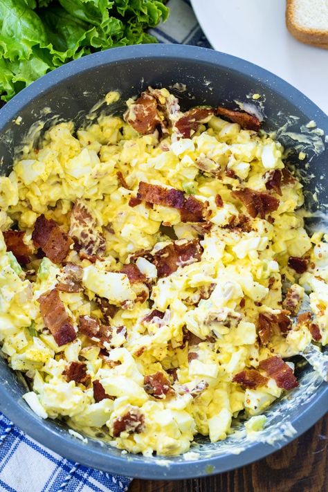 Egg Salad Sandwich With Bacon, Egg Salad With Bacon Recipes, Egg And Bacon Salad, Breakfast Egg Salad, Bacon Egg Salad Recipe, Masters Egg Salad Sandwich Recipe, Egg Salad Recipe With Bacon, Egg Salad With Bacon, R3 Recipes