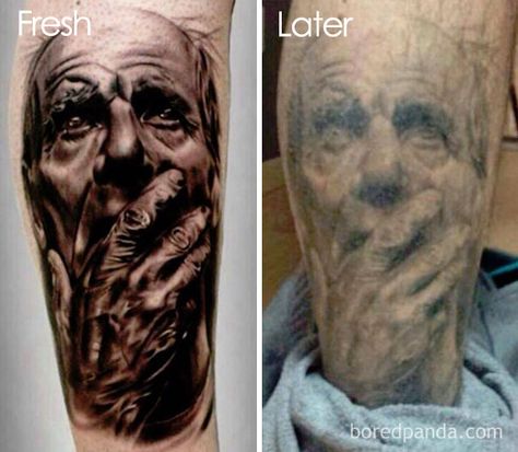 Thinking Of Getting A Tattoo? These 35 Pics Reveal How Tattoos Age Over Time Faded Tattoo, Tattoo Shading, Tattoos Mandala, Maori Designs, Tattoos Geometric, Healing Tattoo, Tattoos Skull, Old Tattoos, Cool Small Tattoos