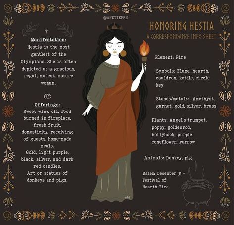 Hestia Goddess, Goddess Of The Hearth, Goddess Magick, Witch Spirituality, Olympic Torch, Mount Olympus, New Coming, The Olympic Games, Greek Gods And Goddesses