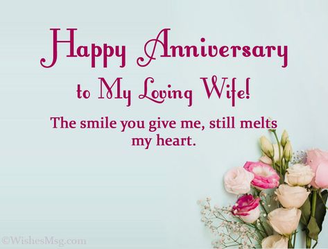 65 Best Wedding Anniversary Wishes for Wife - WishesMsg Wedding Anniversary Wishes For Wife, Happy Anniversary Wife, Anniversary Message For Husband, Anniversary Quotes For Wife, Best Anniversary Wishes, Happy First Wedding Anniversary, Happy Anniversary Messages, Anniversary Wishes Message, Anniversary Wishes For Friends