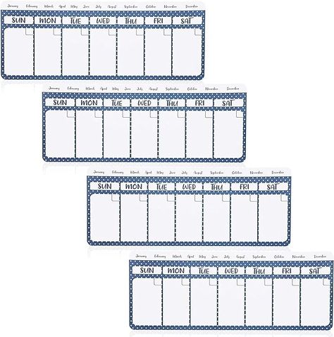 Amazon.com: Magnetic Fridge Calendar, Dry Erase (11 x 4.2 in, 4 Pack) : Office Products Wall Calendar Organizer, Refrigerator Calendar, Dry Erase Board Wall, Fridge Calendar, Calendar Reminder, Printed Magnets, Dry Erase Calendar, Magnetic Calendar, Calendar Organization