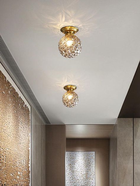 Add a touch of vintage charm to your hallway with our Vintage Fancy Clear Glass Hallway Ceiling Light. Crafted with intricate detail and timeless appeal, this fixture illuminates your space with elegance. Upgrade your hallway decor with this statement piece that seamlessly blends vintage aesthetics with modern functionality. Glass Hallway, Entrance Light, Hallway Ceiling Lights, Hallway Ceiling, Hal Decor, Crystal Ceiling Light, Fancy Lights, Semi Flush Ceiling Lights, Bed In Living Room