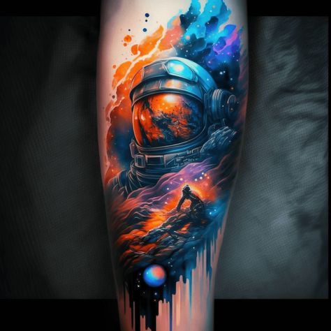 Space Arm Tattoo, Galaxy Tattoo Sleeve, Space Tattoo Sleeve, Outer Space Tattoos, Celtic Tattoos For Men, Cosmic Tattoo, Astronaut Tattoo, Ancient Tattoo, Bloodborne Art