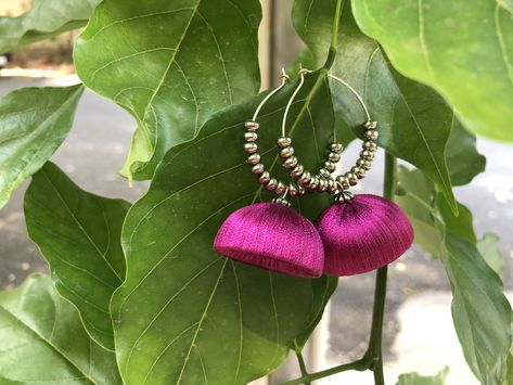 Silk Thread Jhumkas, Silk Thread Earrings Designs, Silk Thread Bangles Design, Silk Bangles, Thread Bangles Design, Silk Thread Earrings, Diy Jewellery Designs, Diy Earrings Easy, Silk Thread Bangles