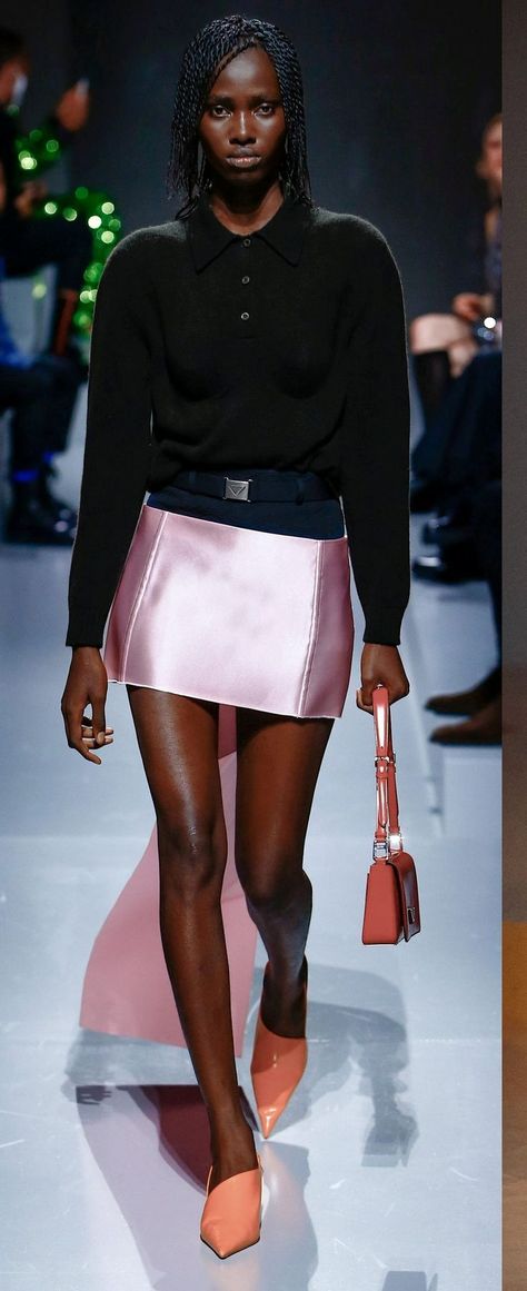 Prada Mini Skirt, Prada 2020, Prada Mini, Prada Spring, Devil Wears Prada, Mini Skirt, High Waisted Skirt, Prada, Mini Skirts