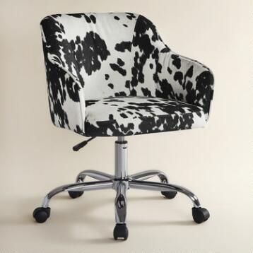 Western Bedroom Decor, Cowhide Print, Home Office Chair, Modern Office Chair, Home Office Furniture Desk, Chair And A Half, Swivel Office Chair, Office Seating, Home Office Chairs