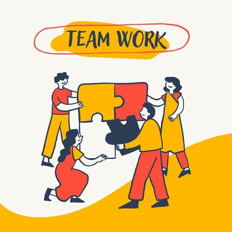 Yellow Orange Bright Team Work Instagram Post - Templates by Canva Define Communication, Team Poster, Instagram Template Free, Team Goals, Banner Advertising, Team Work, Clear Communication, Join Our Team, Seo Expert