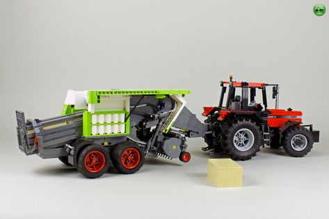 Lego Tractor Instructions, Lego Tractor, Lego Semi Truck, Lego Flatbed Truck, Lego Pickup Truck Moc, Lego Offroad Truck, Lego