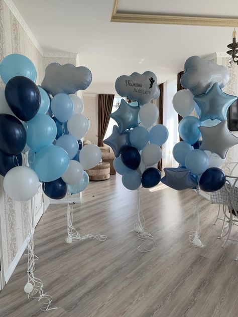 Newborn Balloons Decoration, Duvet Covers Floral, Gender Reveal Decorations, Big Balloons, Newborn Baby Boy, Balloon Decor, Balloon Design, Baby Shower Balloons, Welcome Baby