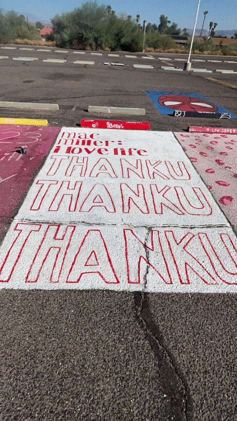 #parking #art cute senior parking spot ideas, i love life, mac miller album cover, senior parking spot inspo Parking Spot Painting Album Cover, Mac Miller Senior Parking Spot, Drake Senior Parking Spot, Senior Parking Spaces Album Cover, Spotify Senior Parking Spot, Mac Miller Parking Spot, Album Cover Senior Parking Spots, Frank Ocean Senior Parking Spot, Senior Parking Space Ideas Sza