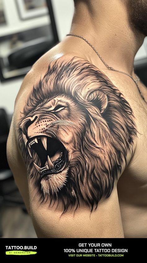 40 Awesome Mens Shoulder Tattoo Designs for Inspiration - Tattoo Build Men's Shoulder Tattoo, Shoulder Tattoo Designs, Back Tattoo Designs, Lion Shoulder Tattoo, Cool Shoulder Tattoos, Mens Lion Tattoo, On Tattoo, Lighthouse Tattoo, Free Tattoo Designs