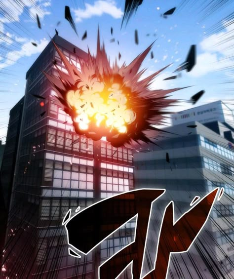 Building Explosion Drawing, Building Explosion, Anime Explosion, Cartoon Explosion, Explosion Drawing, Scene Drawing, Action Pose Reference, Anime City, Naruto Oc Characters