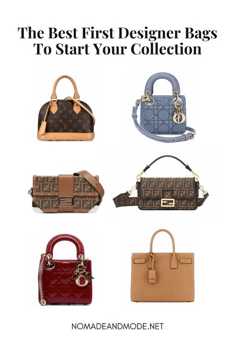 In this post, we’ve curated the best designer bags that make great first luxury purchases. While there are many amazing designer handbags and brands out there, we’ve narrowed down this list to those that would best suit a first-time designer handbag buyer entering the luxury market for the first time. If you’re wondering what the best first designer bags to invest in 2024, you’ve come to the right place.   luxury collection | best first designer bags Women's Bags By Brand, Popular Designer Bags, Lady Dior Mini, Lady Dior Handbag, Best Designer Bags, Stylish Purse, Luxury Marketing, Handbag Collection, Best Suit