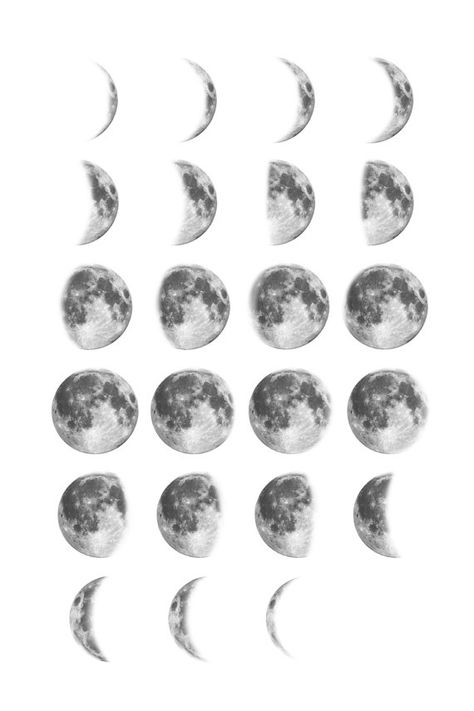 Magical Moon Phases Poster Download by HeadedSomewhere on Etsy 5 Moon Phases Tattoo, Eclipse Poster, Moon Phases Poster, Full Moon Cycle, Moon Phases Tattoo, Moon Coloring Pages, Magical Moon, Moon Cycle, Poster Bedroom