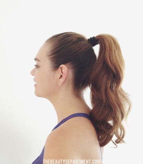 The quick trick for a pumped up workout pony! Find out what it is by clicking the photo and reading the post. xo Tight Ponytail, Ponytail Trick, Kristin Ess, Stacked Hair, Workout Hairstyles, Dance Hairstyles, The Beauty Department, Hair Laid, Good Hair Day