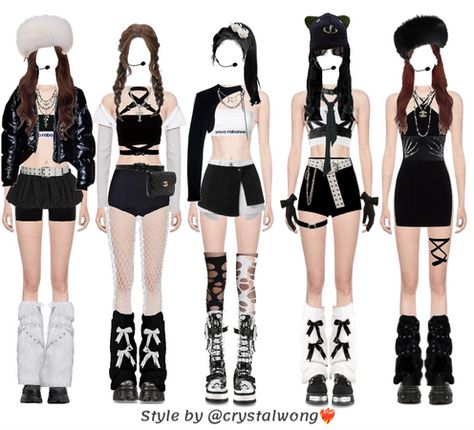 Crystalwong on ShopLook | The easiest way to find the perfect outfit Kpop Dream, Moon Outfit, Ideas For Brown Hair, Hair French, Red Rabbit, Korean Outfits Kpop, Kpop Fits, Women Necktie, Outfit Kpop