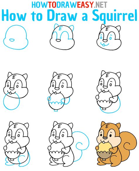 How to Draw a Squirrel Step by Step - How to Draw Easy How to Draw a Squirrel Step by Step - How to Draw Easy #Squirrel #SquirrelDrawing #HowtoDrawaSquirrel #CartoonSquirrel #SquirrelArt #CuteSquirrel #ArtWork #DrawingTutorials #EasytoDraw #EasyDrawings #DrawingGuides #EasyDrawingGuides #EasyDrawingforKids #SquirrelDrawing #DrawingSquirrel #Howto #HowtoDraw #HowtoDrawEasy Squirrel Directed Drawing For Kids, Christmas Squirrel Drawing, How To Draw Cartoon Animals Step By Step, How To Draw A Squirrel Step By Step, How To Draw A Squirrel, Easy Squirrel Drawing, Squirrel Doodle, Doodle Bookmarks, Draw A Squirrel