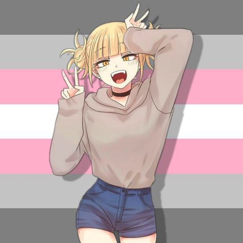 Himiko Toga Demigirl pride profile pic icon pfp (Requested!) Edited by @DenkiThePikachu Pic Icon, Toga Himiko, Lgbt Art, Profile Pic, Icon Pfp, Gender Identity, Lgbt Pride, Hero Academia Characters, Love People