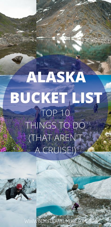 Planning a trip to Alaska? Here's an Alaska bucket list with the most amazing things to do (that aren't a cruise). From the best hikes, national parks you must not miss, to scenic flights and epic wildlife watching, this post will help you create the best trip to Alaska. #Alaska Alaska Bucket List, Alaska Road Trip, Alaska National Parks, Trip To Alaska, Alaska Trip, Alaska Adventures, Visit Alaska, Alaska Vacation, Travel America