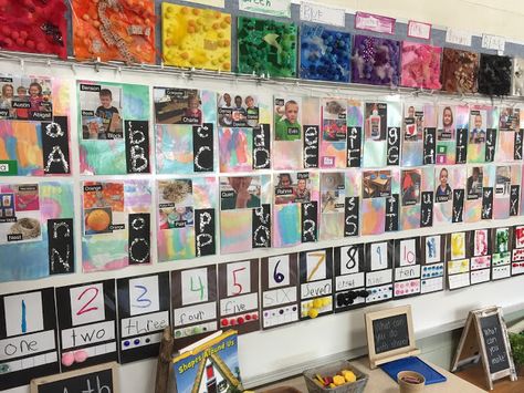 Inquiring Minds: Mrs. Myers' Kindergarten: Co-Creating Our Alphabet Alphabet Display, Reggio Inspired Classrooms, Reggio Classroom, Prek Classroom, Number Lines, Alphabet Kindergarten, Numbers Kindergarten, Alphabet Wall, E Mc2