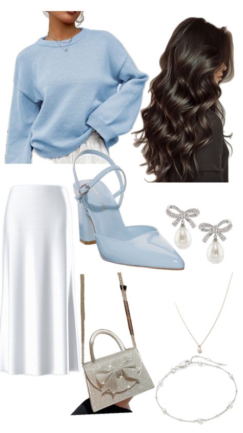 #periwinkle #christmas #blue #outfit Outfit Ideas For Mall, Periwinkle Outfit, Christmas Blue, Blue Outfit, Cool Summer, Blue Christmas, Summer Fun, Outfit Ideas, Christmas