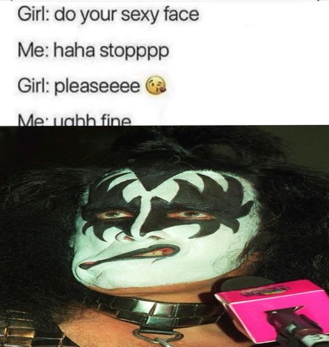 I love making fun of gene Kiss Band Funny, Kiss Memes, Ace Core, Gene Simmons Kiss, Kiss Funny, Band Kiss, Lazy Town, Kiss Members, Kiss Army