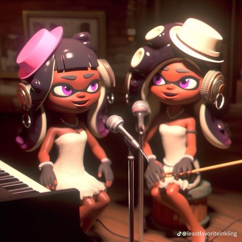 ⚠️AI generated image Splatoon Idol Oc, Splatoon Fan Species, Splatoon Fan Idols, Splatoon Idols, Squid Sisters Splatoon, Splatoon Squid Sisters Official Art, Splatoon, Character Design