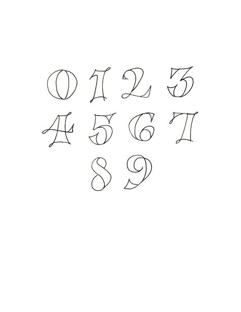 Funky Numbers Font, Bujo Numbers, Typography Numbers Design, Hand Lettering Numbers, Zentangle Numbers, Number Doodles, Doodle Numbers, Number Lettering, Numbers Lettering