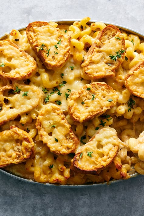 "Shameless"ly delicious French Onion Macaroni and Cheese Recipe - NYT Cooking French Onion Mac And Cheese, Onion Mac And Cheese, Best Macaroni And Cheese, Macaroni And Cheese Recipe, Macaroni N Cheese Recipe, Nyt Cooking, French Onion, Popular Recipes, Cheese Recipes