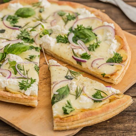 Recetas - La Italiana Pizza Blanca, Pizza Recipes, Mozzarella, Pizza, Ethnic Recipes