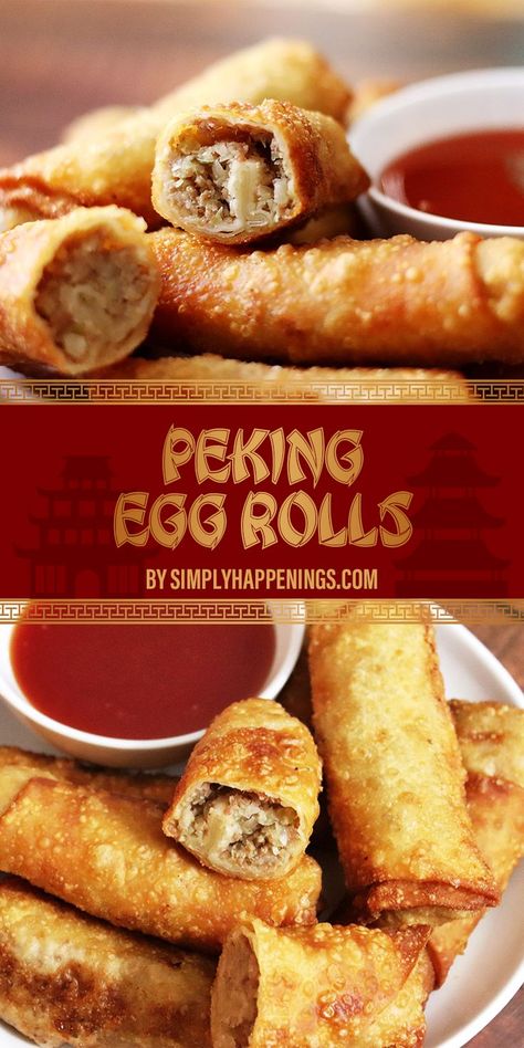 This is a delicious Peking egg roll recipe that my family and I love from our favorite Chinese restaurant to get egg rolls called Peking located in Muscatine, Iowa. They’re filled with finely chopped seasoned ground pork and cabbage, wrapped, and fried until golden and crispy. Pork Egg Roll Filling Recipes, Air Fryer Egg Roll, Ground Pork And Cabbage, Air Fryer Recipes Egg Rolls, Pork Egg Roll Recipes, Chinese Egg Rolls, Egg Roll Recipe, Muscatine Iowa, Egg Roll Filling