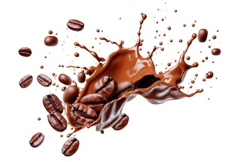 Free photo liquid splash and coffee bean... | Free Photo #Freepik #freephoto #coffee #liquid #splash #chocolate Coffee Splash Photography, Coffee Effects, Coffee Splash, Chocolate Bean, Coffee Posters, Coffee Graphics, Liquid Splash, Coffee Poster Design, Coffee Advertising