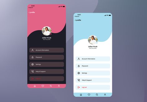 User Profile UI User Profile Ui Design Mobile App, Profile Ux Design, Profile App Ui, User Profile Ui Design, Profile Page Ui, App Design Profile, Profile Ui Design, Profile Ui, Profile App