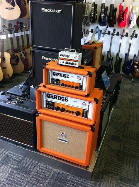 Rick on Twitter: "Guitar amps - Would you pick (1 Blackstar; 2 Orange; 3 VOX) https://t.co/M2ye0W33Wr" / Twitter Orange Bass Amp, Guitar Amplifier Aesthetic, Red Lobster Restaurant, Orange Guitar, Orange Amplifiers, Electric Guitar Amplifier, Diy Guitar Amp, Marshall Amps, Black Guitar