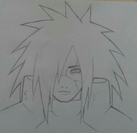 Madara Uchiha Sketch Easy, How To Draw Madara, Madara Drawing Easy, Madara Uchiha Drawing Easy, Uchiha Madara Drawing, Madara Uchiha Sketch, Madara Uchiha Drawing, Madara Drawing, Kakashi Drawing