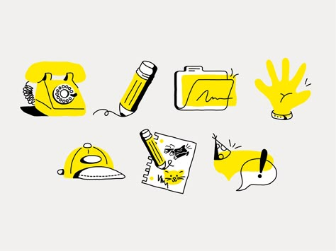 Heyo Icons by Courtney Askew for Heyo on Dribbble Website Illustration Style, Creative Icons Design, Icon Styles Illustration, Product Icon Design, Ux Designer Illustration, Cute Icon Design, Cute Vector Icons, Brand Illustration Design, Website Illustration Hand Drawn