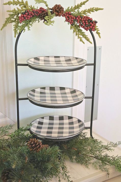 3 Tier Plate Stand Decor, Tier Plate Stand, Tiered Plate Stands, Plate Stand Ideas, Plate Stands Display, Plate Stand Display, Plate Stand, Tiered Pie Stand, Tiered Serving Stand