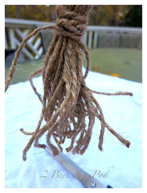 DIY Jute Tassel... - 2 Bees in a Pod Turkey Table, Tassels Diy, How To Make Tassels, Diy Tassel, Tree Hugger, Formal Place Settings, Skeleton Key, Paper Towel Rolls, Fall Table