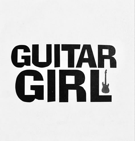 Guitar Girl, Electric Guitar, Guitar, White, Black