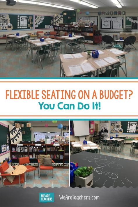 Flexible Seating on a Budget? You Can Do It! - We Are Teachers Diy Classroom Seating, Cheap Flexible Seating Ideas, Diy Flexible Seating Classroom, Flexible Seating Classroom Middle School, Flex Seating Classroom, Diy Flexible Seating, Flexible Seating Classroom Elementary, Classroom Seating Ideas, Flexible Seating Kindergarten