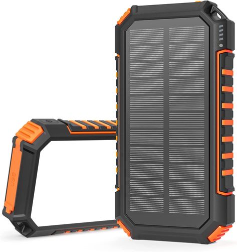 Riapow Solar Power Bank 26800mAh, USB C Portable Solar Charger Fast Charging External Backup Battery Pack with 3 Outputs & 60 LED Lights for Cell Phone Tablets Android Solar Powerbank, Trekking Equipment, Solar Charger Portable, Phone Table, Power Bank Charger, Solar Power Bank, Solar Charger, Portable Power Bank, Solar Charging