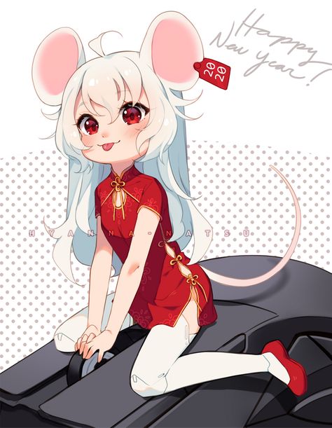 Hyanna Natsu, Rat Girl, Mei Mei, Cute Rats, Pretty Drawings, Anime Wolf, Human Art, Anime Angel, Kawaii Art