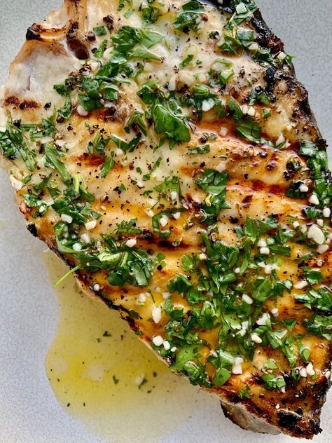 Halibut Marinade, Salmoriglio Sauce, Best Halibut Recipes, Halibut Recipes Healthy, Grilled Halibut Recipes, Halibut Recipes Baked, Halibut Recipe, Fish Entrees, Bbq Seafood