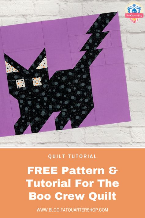 Visit the Jolly Jabber Blog for free block patterns and tutorial for the Boo Crew Halloween Quilt Cross Stitch Calculator, Halloween Quilt Patterns, Halloween Quilt, Halloween Mystery, Quilt Block Patterns Free, Mystery Quilt, Boo Crew, Beginner Quilt Patterns, Holiday Quilts