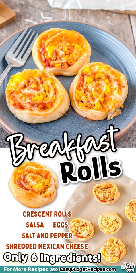 Easy Breakfast Rolls Simple, Crescent Roll Breakfast Recipes Eggs, Breakfast Rolls With Eggs, Breakfast Pinwheels Crescent Rolls, Breakfast Biscuit Roll Ups, Crescent Roll Recipes Breakfast, Breakfast With Crescent Rolls, Breakfast Crescent Roll Recipes, Breakfast Roll Ups