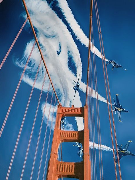 Bridge, Blue Angels, Sky, Jets - Free Image on Pixabay Fleet Week San Francisco, Us Navy Blue Angels, Where Eagles Dare, Fleet Week, Angel Photography, San Francisco Photos, Airplane Fighter, The Golden Gate Bridge, Navy Aircraft