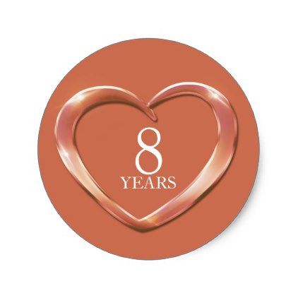 8 years bronze anniversary heart sticker - heart gifts love hearts special diy Anniversary Stickers, Bronze Anniversary, Stickers Wedding, Marriage Party, Design Cool, Anniversary Quotes, Decorated Water Bottles, Wedding Stickers, Love Hearts